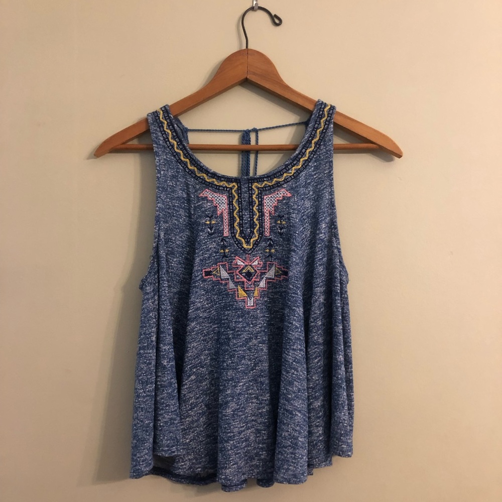 Flying Tomato boho embroidered tank top
